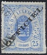 Luxembourg -Luxemburg - Timbres  - Armoire  1875     25 C.   ° Officiel     Michel 6 IA         VC.  200,- - 1859-1880 Armoiries