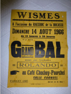 WISMES Raccroc De La Ducasse 14 Août 1966, Affiche Originale 30 X 40 Env ; A 34 - Afiches