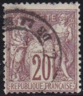 France  .  Y&T   .     67    .   O      .    Oblitéré - 1876-1878 Sage (Tipo I)