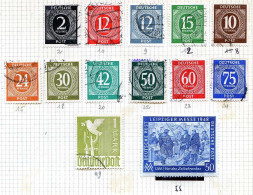 Réf 79 < ALLEMAGNE ZONE A.A.S < AMERICAINE ANGLAISE Et SOVIETIQUE < LOT 13 Valeurs Ø Used < Cote 35 € - Afgestempeld