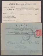 L'UNION Mortalité Du Bétail Sur Lettre Pub + Courrier De LODEVE 1928 Avec Semeuse 50c Postée à ST-ANDRE De SANGONIS - Cartas & Documentos