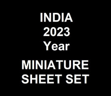 India 2023 Complete Year Collection Of 11 MS / SS MNH Year Pack As Per Scan RARE To Get - FDC