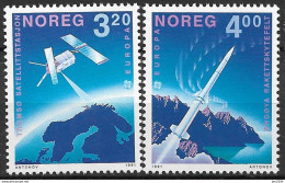 1991 Norwegen  Mi. 1062-3** MNH  Europa: Europäische Weltraumfahrt. - 1991