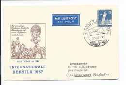 Berlin PU 17 C2/01 - 15 Pf Bauten II Privatganzsachenumschlag Bephila 1957 M.  SST Adressiert - Private Covers - Used