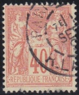 France  .  Y&T   .    94   .   O      .    Oblitéré - 1876-1898 Sage (Tipo II)