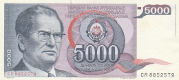 YUGOSLAVIA 5000 DINARA - AU (BA25 - Yougoslavie