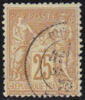 France  .  Y&T   .    92    .   O      .    Oblitéré - 1876-1898 Sage (Type II)