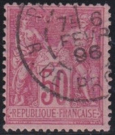 France  .  Y&T   .    98    .   O      .    Oblitéré - 1876-1898 Sage (Tipo II)