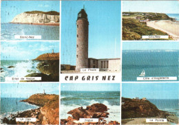 CPM 62 (Pas-de-Calais) Audinghen - Le Cap Gris-Nez, Multivues Autour Du Phare TBE - Wissant