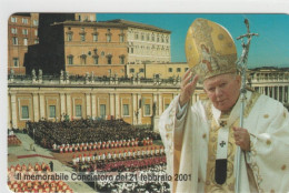 PHONE CARDS VATICANO NEW SCV85 CONCISTORO 2001 - Vaticano
