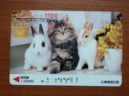 T-430 - JAPAN, Japon, Nipon, Carte Prepayee, Prepaid, Animal, Rabbit, Lapin - Conigli
