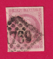 N°49 TTB SIGNE CALVES GC 1769 LE HAVRE TIMBRE STAMP BRIEFMARKEN - 1870 Emission De Bordeaux