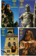 SERIE SCHEDE TELEFONICHE NUOVE RSM 47-50 1700 ANNI FONDAZIONE SANMARINO - San Marino