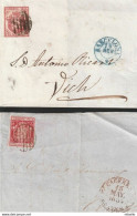 LOTE 1811 // (C160)  1854-CARTA ESCUDO DE ESPAÑA. Frontal: CACERES A TRUJILLO Y Carta: BARCELONA A VICH - Covers & Documents