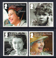 2016 British Indian Ocean Territory QEII Queen Birthday Complete Set Of 4  MNH - Britisches Territorium Im Indischen Ozean