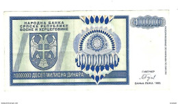 *bosnia- Herzegovina 10000000 Dinara 1993   144 - Bosnie-Herzegovine