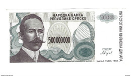 *bosnia- Herzegovina  500000000   Dinara 1993  Unc  155 - Bosnia Erzegovina