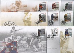 2012  100th Grey Cup Game  Canadian Football Cup And 8 Teams Set Of 9 FDCs  Sc 2568-2576 - 2011-...