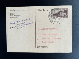 GERMANY SAAR SAARLAND SARRE 1934 POSTCARD SAARLOUIS TO ISERLOHN 06-11-1934 DUITSLAND DEUTSCHLAND - Entiers Postaux