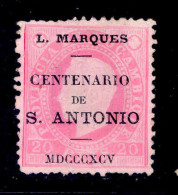 ! ! Lourenco Marques - 1895 King Luis OVP St. Anthony 20 R - Af. 16 - No Gum (ca 056) - Lourenzo Marques