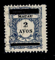 ! ! Macau - 1910 Postage Due W/OVP 2 A - Af. 143 - Used (ca 065) - Oblitérés