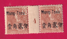 MONG TZEU CHINE N°25 PAIRE MILLESIME 4 NEUF TIMBRE STAMP BRIEFMARKEN CHINA - Nuevos