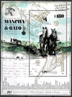 Argentina 2019 Horses Mancha Y Gato Journey From Buenos Aires To Washington Souvenir Sheet MNH - Unused Stamps