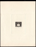 FRENCH WEST AFRICA(1947) Postage Due Stamp Die Proof In Black Without Denomination. Scott No J1, Yvert No TT1. - Otros & Sin Clasificación