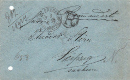 Russia 1899 Registered Cover Odessa -> Leipzig Germany 20 Kop, No Provisional Usage Of 1899 Label, Office Punched (x70) - Covers & Documents