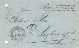 Russia 1899 Registered Cover Odessa -> Leipzig Germany 20 Kop, No Provisional Usage Of 1899 Label, Office Punched (x71) - Lettres & Documents