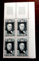 France 1969 Bloc De 4 Timbres Neuf** YV N° 1592 Sainte Beuve - Feuilles Complètes