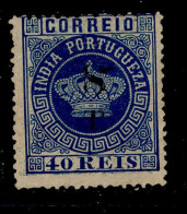 ! ! Portuguese India - 1881 Crown W/OVP 8 Tg (Perf. 13 1/2) - Af. 108a - NGAI (ca 136) - India Portoghese