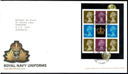 Great Britain 2009 Royal Navy Uniforms Booklet Pane FDC - 2001-2010 Dezimalausgaben