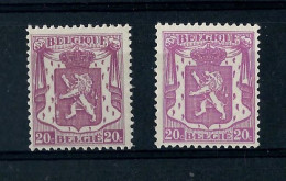 N° 422 - 422a  - Nuances - ** - 1935-1949 Kleines Staatssiegel