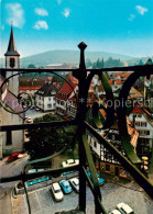 73867276 Mosbach Baden Blick Vom Rathausturm Auf Den Marktplatz Zur Stiftskirche - Mosbach