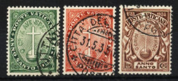 Vaticano Usati Di Qualità: N. 15, 16 E 17 - Used Stamps