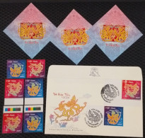 Viet Nam Vietnam MNH Perf, Imperf & Specimen Stamps & Their SS 2023 : NEW YEAR OF DRAGON 2024 - Free Ship By The FDC - Viêt-Nam