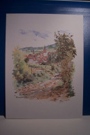 RIQUEWIHR -  Aquarelle De Béatrice  WOLFF  ( Reproduction ) - Vignoble  - ( Pas De Reflet Sur L'original ) - Alcohol