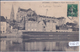 AUXERRE- L HOPITAL ET L EGLISE SAINT-GERMAIN- LE BATEAU-LAVOIR - Auxerre