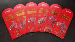 Malaysia Coca Cola Year Of The Dragon 2023 2024 Lunar Chinese New Year Zodiac Angpao (money Packet Complete Set) - Neujahr