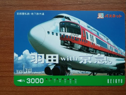 T-443 - JAPAN, Japon, Nipon, Carte Prepayee, Prepaid Card, Avion, Plane, Avio - Flugzeuge