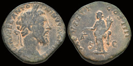 Antoninus Pius AE Sestertius Aequitas Standing Left - La Dinastia Antonina (96 / 192)