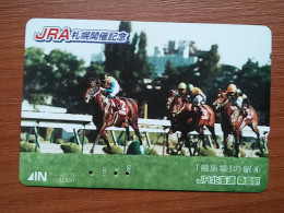 T-445 - JAPAN, Japon, Nipon, Carte Prepayee, Prepaid Card, Horse Racing, Cheval - Deportes