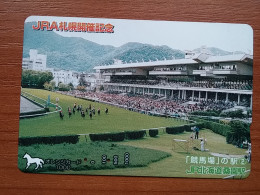 T-445 - JAPAN, Japon, Nipon, Carte Prepayee, Prepaid Card, Horse Racing, Cheval, JRA - Sport