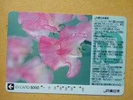 T-446 - JAPAN, Japon, Nipon, Carte Prepayee, Prepaid Card, FLOWER, FLEUR - Flores