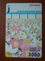 T-446 - JAPAN, Japon, Nipon, Carte Prepayee, Prepaid Card, FLOWER, FLEUR - Bloemen