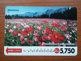 T-446 - JAPAN, Japon, Nipon, Carte Prepayee, Prepaid Card, FLOWER, FLEUR - Bloemen