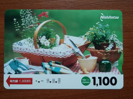 T-447 - JAPAN, Japon, Nipon, Carte Prepayee, Prepaid Card,  - Fleurs