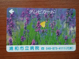 T-447 - JAPAN, Japon, Nipon, Carte Prepayee, Prepaid Card, FLOWER, FLEUR - Blumen