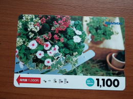 T-447 - JAPAN, Japon, Nipon, Carte Prepayee, Prepaid Card, FLOWER, FLEUR - Fiori